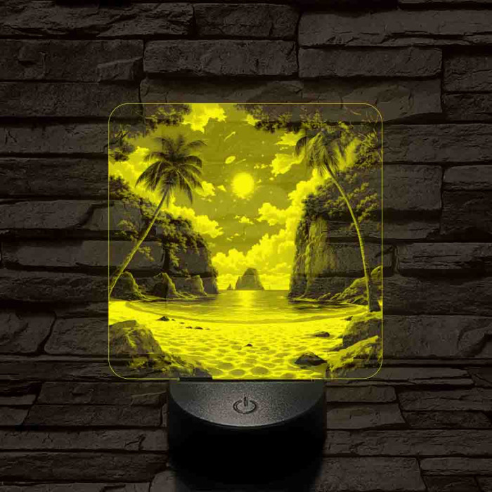 Tengerparti álom 7 színű valósághű 3D led lámpa