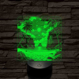 Tengerparti álom 7 színű valósághű 3D led lámpa
