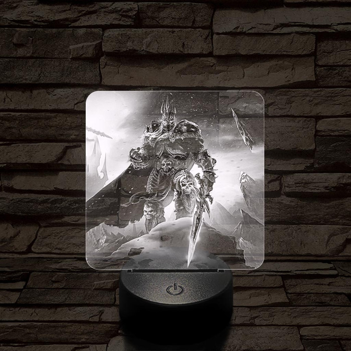 World of Warcraft Lich King Arthas  7 színű valósághű 3D led lámpa
