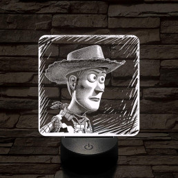 Cowboy mesefigura 7 színű valósághű 3D led lámpa