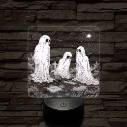 Szellemek Tanyája 7 színű valósághű 3D led lámpa