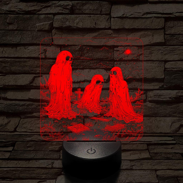 Szellemek Tanyája 7 színű valósághű 3D led lámpa