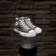 Trendi cipő fekete 7 színű valósághű 3D led lámpa
