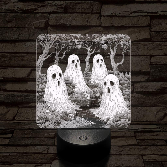 Az erdő szellemei 7 színű valósághű 3D led lámpa