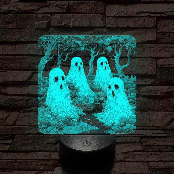 Az erdő szellemei 7 színű valósághű 3D led lámpa