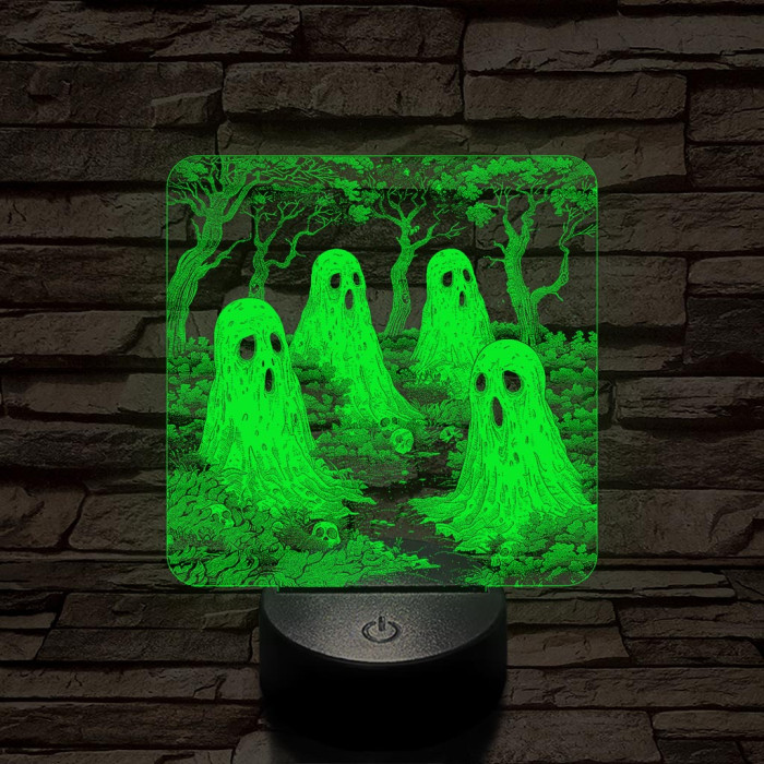 Az erdő szellemei 7 színű valósághű 3D led lámpa