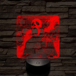 Helloween-i sikoly 7 színű valósághű 3D led lámpa