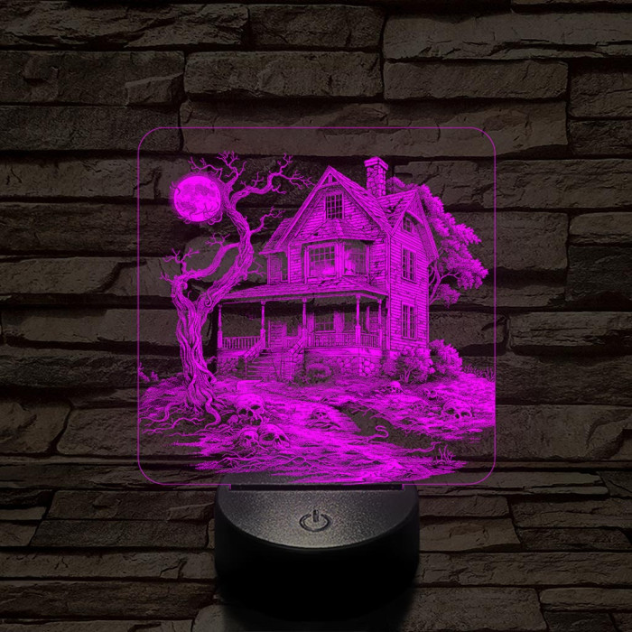 Kísértet rom 7 színű valósághű 3D led lámpa