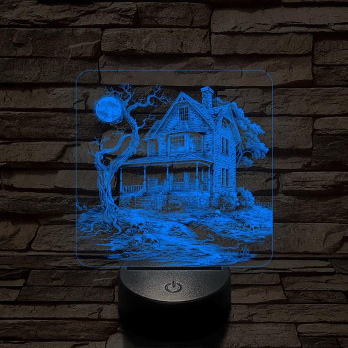 Kísértet rom 7 színű valósághű 3D led lámpa