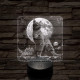Egyiptom macskája 7 színű valósághű 3D led lámpa
