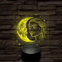 A Nap és Hold gyermeke 7 színű valósághű 3D led lámpa
