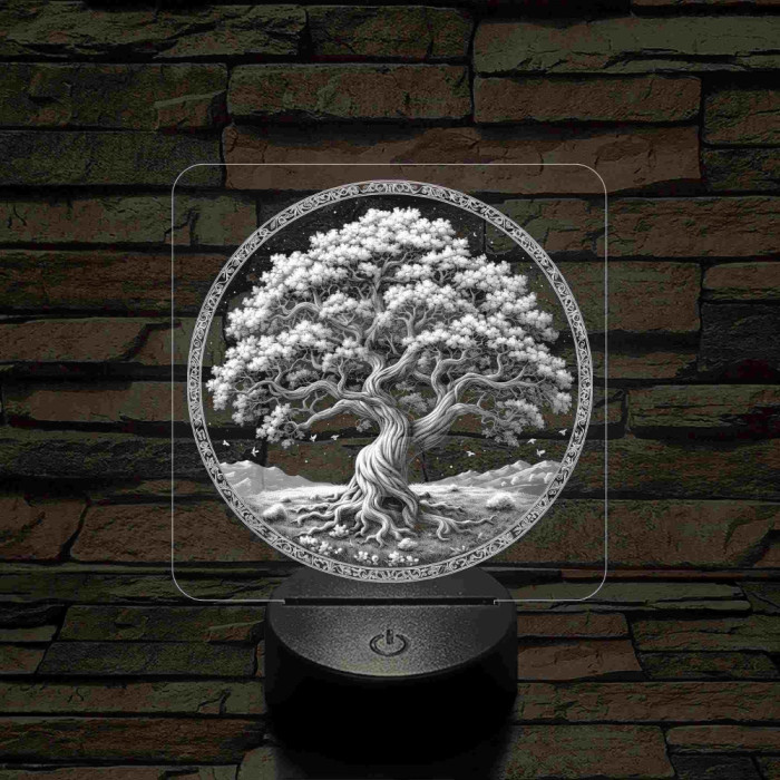 Az élet fája 7 színű valósághű 3D led lámpa