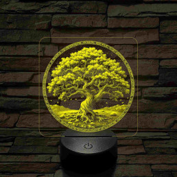 Az élet fája 7 színű valósághű 3D led lámpa