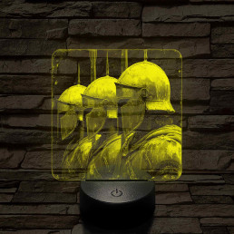 Páncélok 7 színű, valósághűen gravírozott 3D led lámpa