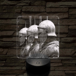 Páncélok 7 színű, valósághűen gravírozott 3D led lámpa