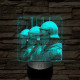 Páncélok 7 színű, valósághűen gravírozott 3D led lámpa