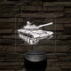 Tank T-72 7 színű, valósághűen gravírozott 3D led lámpa