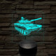 Tank T-72 7 színű, valósághűen gravírozott 3D led lámpa