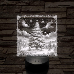 Az erdő karácsonyfája 7 színű valósághű 3D led lámpa