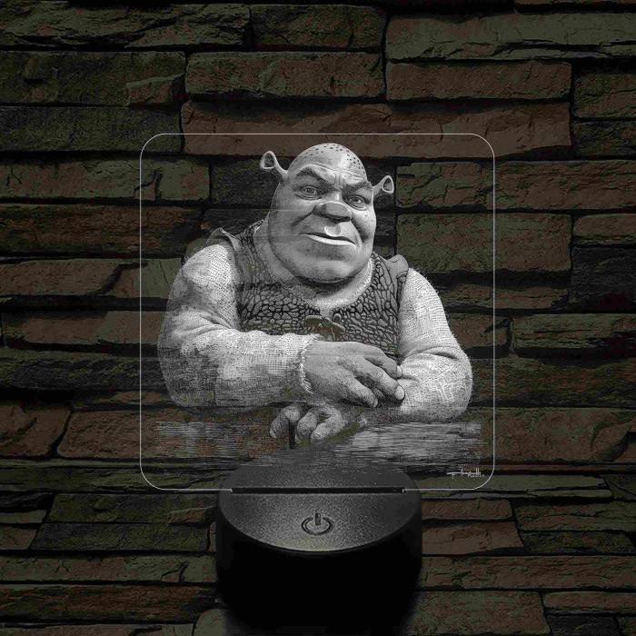  Az ogre 7 színű részletgazdag 3D led lámpa