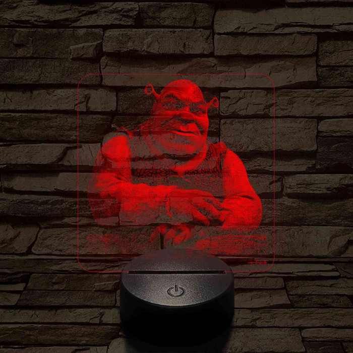  Az ogre 7 színű részletgazdag 3D led lámpa