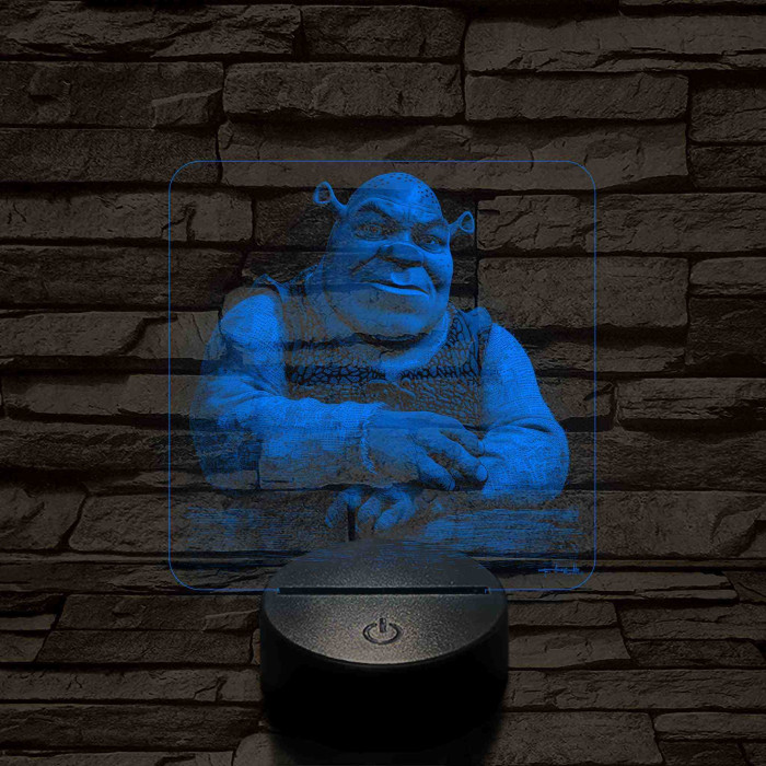  Az ogre 7 színű részletgazdag 3D led lámpa