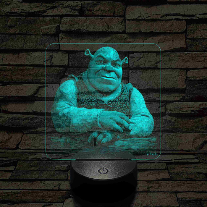  Az ogre 7 színű részletgazdag 3D led lámpa