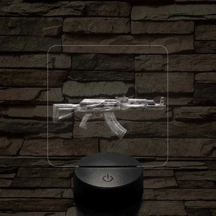 AK-12 7 színű valósághű 3D led lámpa