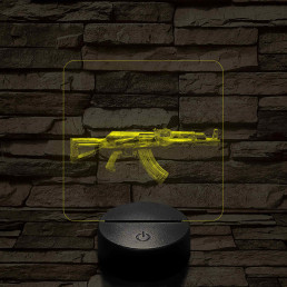 AK-12 7 színű valósághű 3D led lámpa