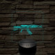 AK-12 7 színű valósághű 3D led lámpa