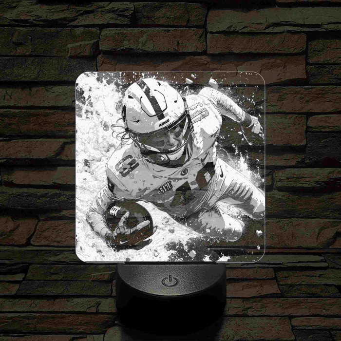 Rugby-s 7 színű valósághű 3D led lámpa