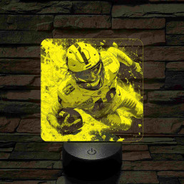 Rugby-s 7 színű valósághű 3D led lámpa