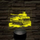 Tank T-34 7 színű, valósághűen gravírozott 3D led lámpa