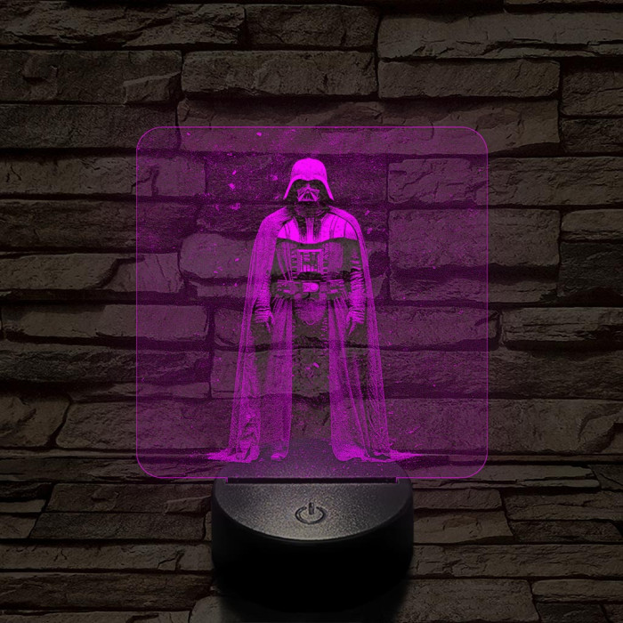 Vader Nagyúr 7 színű valósághű 3D led lámpa