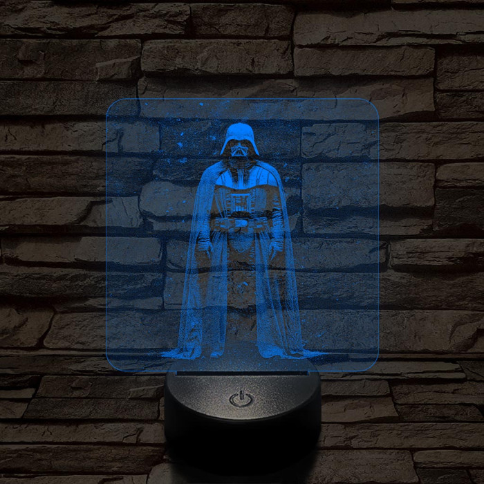 Vader Nagyúr 7 színű valósághű 3D led lámpa