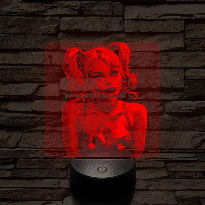 Harley 7 színű valósághű 3D led lámpa