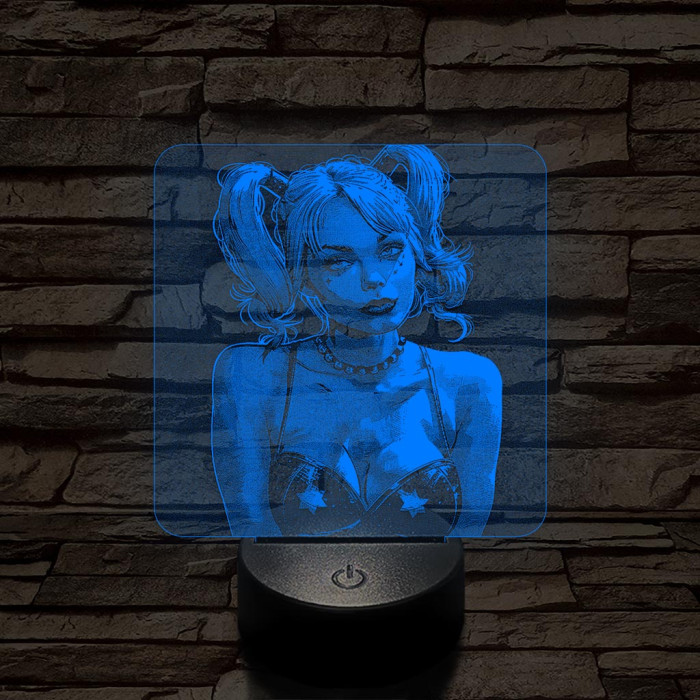 Harley 7 színű valósághű 3D led lámpa