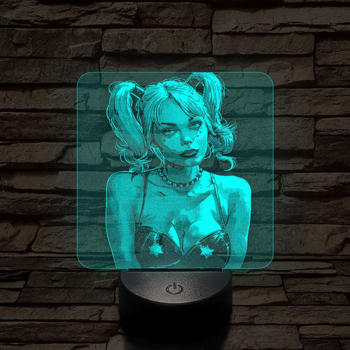 Harley 7 színű valósághű 3D led lámpa