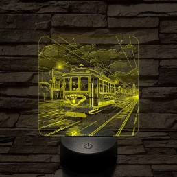 California-i villamos 7 színű, valósághűen gravírozott 3D led lámpa