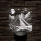 Maja ősi rom templom 7 színű, valósághűen gravírozott 3D led lámpa