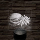 Street food sajtburger és krumpli 7 színű, valósághűen gravírozott 3D led lámpa