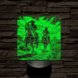 Cowboy-ok akcióban 7 színű valósághű 3D led lámpa