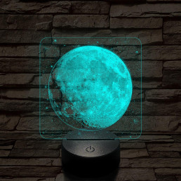 A Hold teljes pompájában 7 színű valósághű 3D led lámpa