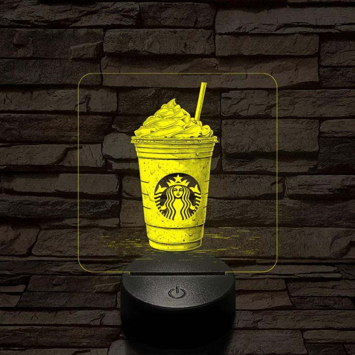 Habos jegeskávé 7 színű valósághű 3D led lámpa