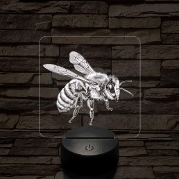 Méhecske 7 színű valósághű 3D led lámpa