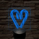 Szív cukorbot 7 színű valósághű 3D led lámpa