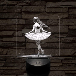 Balerína 7 színű valósághű 3D led lámpa