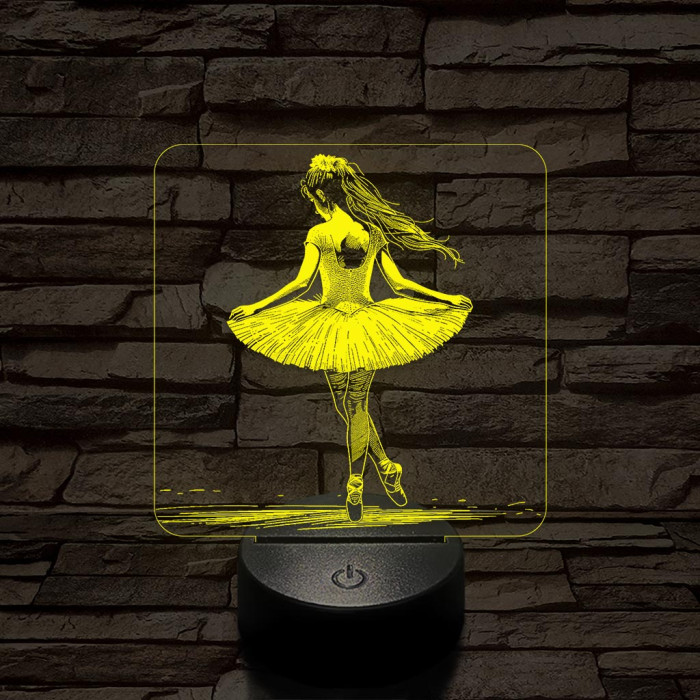 Balerína 7 színű valósághű 3D led lámpa