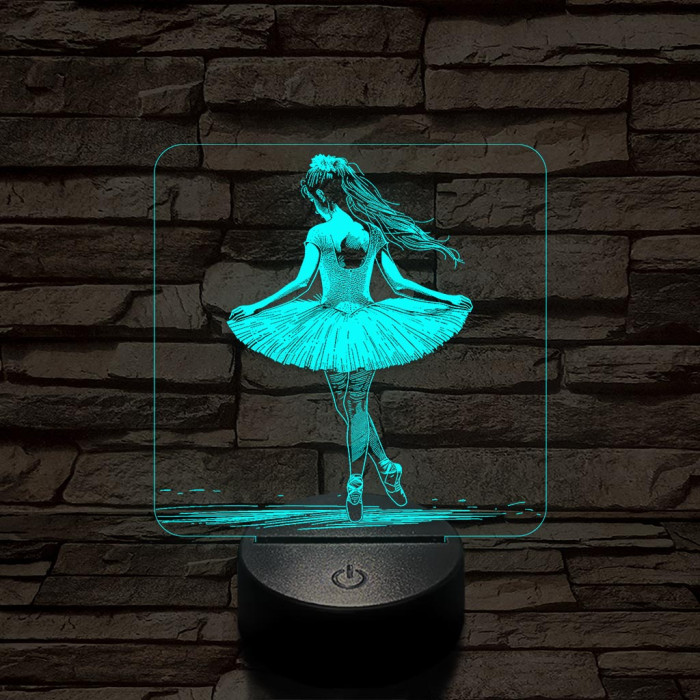 Balerína 7 színű valósághű 3D led lámpa