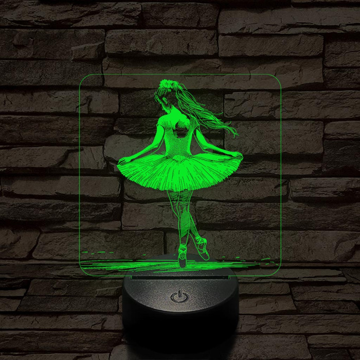 Balerína 7 színű valósághű 3D led lámpa